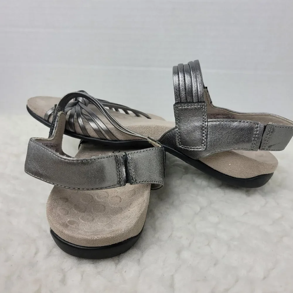 Vionic Talulah Womens Size 8 Sandal Gray Orthotic Footbed Shoes